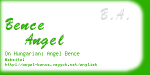 bence angel business card